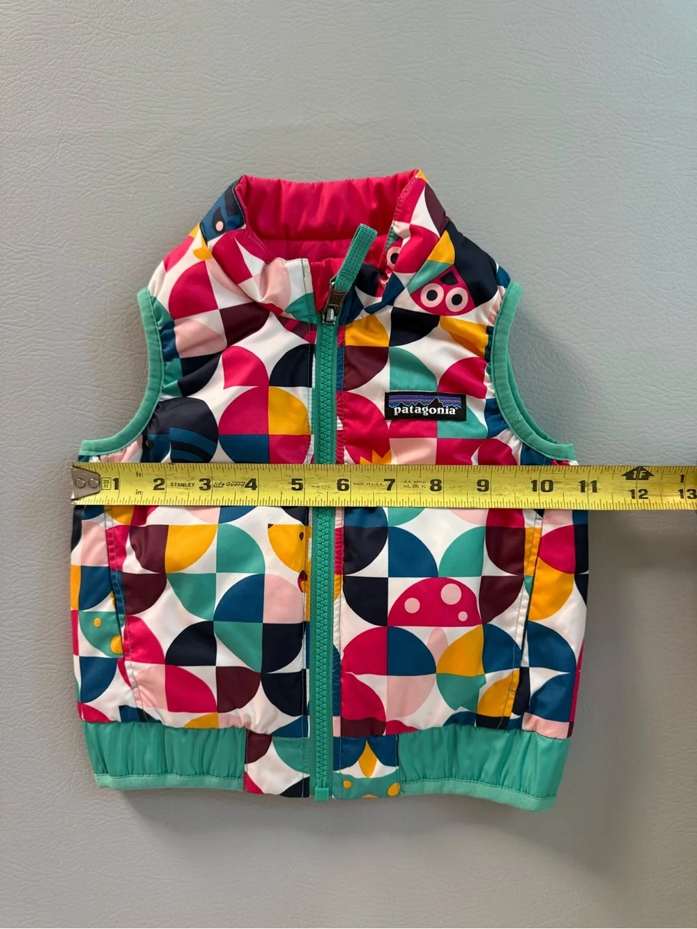 Patagonia Baby Animal Puffer Vest Reversible Pink 3-6M Runs Big like 12-18M